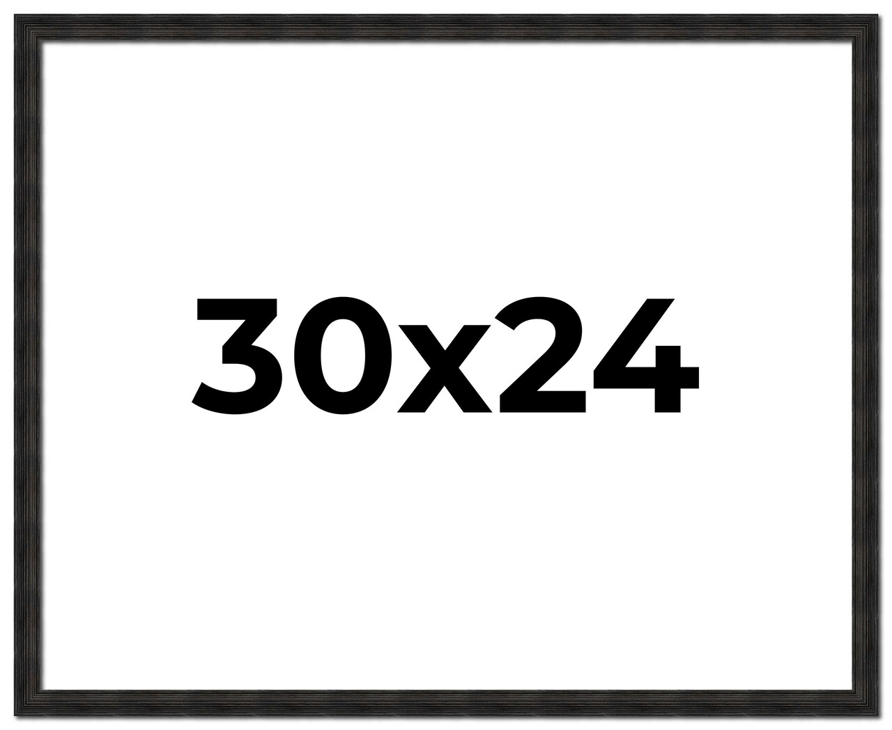 30x24 Thin Barnwood Picture Frame with UV-Resistant Acrylic & Acid Free Backing, Available in 2 Paint Finishes - Grey and Black